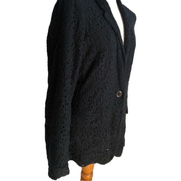 DANA BUCHMAN Jet Black Lined Blazer style - Picture 9 of 11